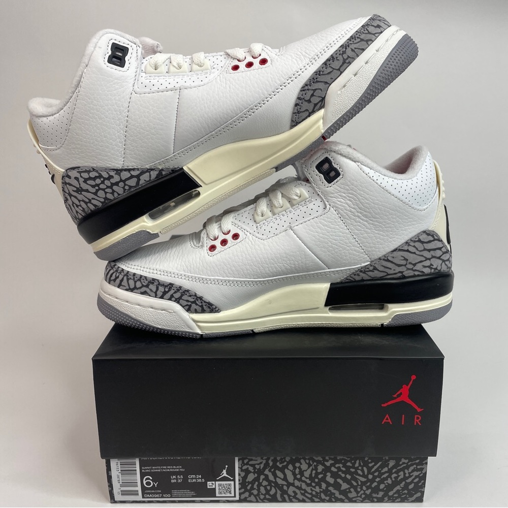 Nike Air Jordan 3 Retro GS Reimagined “White Cement” 2023 - Picture 3 of 4